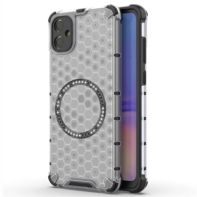 Husa transparenta Samsung Galaxy A05 Techsuit HoneyComb Shield MagSafe, alb foto