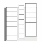 Set 2 folii pentru monede, Compact, cu 70 buzunare de 24 mm