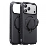 Husa MagSafe pentru Apple iPhone 18 Pro Max / 17 Pro Max, Torras, Ostand Q3 Rugged, Neagra