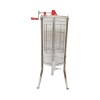 Centrifugă Apicolă Manuală 2 Rame Rapid, Extractor Miere Transparent, Diametru 380mm, Inox+Acril
