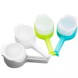 Set 4 cleme cu capac flippy, pentru sigilare pungi alimente, material abs, multicolor