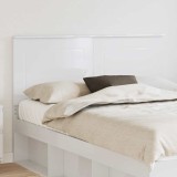 vidaXL Tăblie cap cu headboard Alb lucios 140 cm Lemn compozit 887642