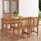 vidaXL Set de mobilier de grădină cu 5 piese, 160x80 cm, lemn masiv de tec 3059937