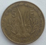Moneda Africa Occidentala Franceza - 5 Francs 1956