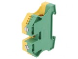 Element &Icirc;mbinare Șine 35mm2 1 Piste 2 Borne Galben-Verde