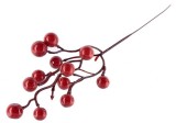 Vetvička MagicHome Vianoce, Berries, červen&aacute;, 27 cm