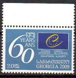 GEORGIA 2009, Aniv. 60 de ani - Consiliului Europei, serie neuzată, MNH, Nestampilat