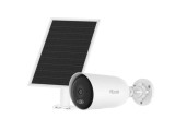 Camera 4G LTE cu panou solar si baterie HiLook, 4MP, lentila 2.8mm, 8W, 9000mAh, iluminare duala 30m, audio, slot SD, IP66 - IPC-CFS04/4G-SIM SafetyGu