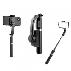 Selfie Stick Bluetooth Techsuit Q08, Universal, Negru foto