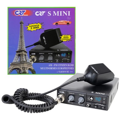 Resigilat : Statie radio CB CRT S Mini Dual Voltage, 12/24V, 4W, cu ASQ, AM-FM foto