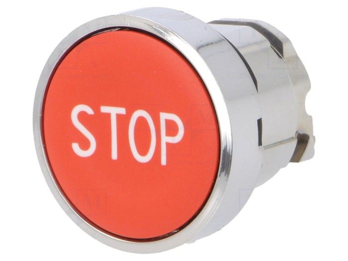 Comutator Apăsare 22mm Roșu