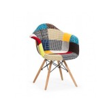 Scaun living BUC 243 Patchwork, stofa, cadru lemn, 110 kg