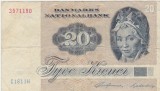 DANEMARCA 20 COROANE KRONER ND(1979-1988) F