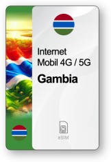 eSIM Internet Gambia, valabil 30 zile, trafic 20 GB, Standard foto