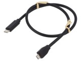 Cablu USB 2.0 USB B Micro la USB C 0,5m Negru 480Mbps