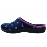 Papuci de casa dama, din textil, marca Inblu, EC000052-42-P-89, bleumarin, 35
