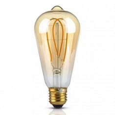 Bec economic cu filament LED, E27, 5 W, 300 lm, 2200 K, lumina alb cald