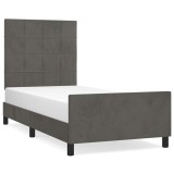 Cumpara ieftin Cadru de pat fara saltea, gri inchis, 80x200 cm, catifea