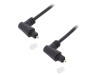 Cablu Toslink unghiular 2m negru, Goobay