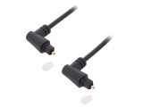 Cablu Toslink unghiular 2m negru, Goobay