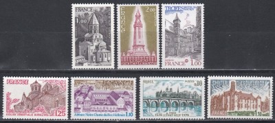 Franta 1978 - Obiective de interes turistic, 7 Serii, MNH foto