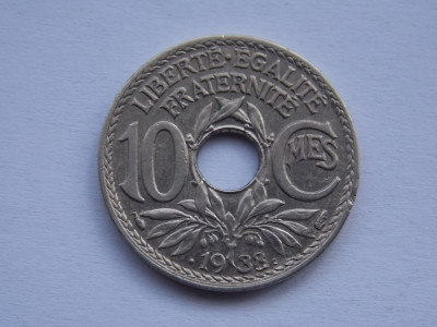 10 Centimes (.year.) 1938 FRANTA foto