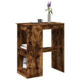 vidaXL Masă bar cu raft stejar fumuriu 90x47,5x103,5 cm lemn prelucrat 854341