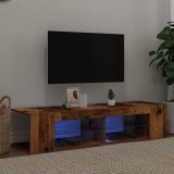 VidaXL Dulap TV cu lumini LED lemn vechi 135x39x30 cm lemn prelucrat