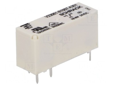 Releu electromagnetic SPDT 24VDC 8A THT foto
