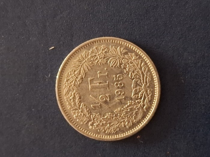 1/2 franc 1985 elvetia