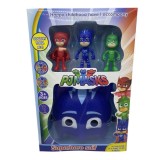 Set eroi pijama si masca albastra