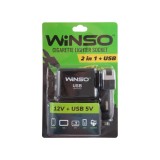 Bricheta Auto WINSO 2 in 1, 12V, USB 5V - Incarcator Auto Universal