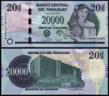 PARAGUAY █ bancnota █ 20000 Guaranies █ 2017 █ P-238c █ Serie H █ UNC