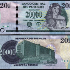 PARAGUAY █ bancnota █ 20000 Guaranies █ 2017 █ P-238c █ Serie H █ UNC