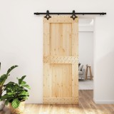 VidaXL Ușă glisantă cu set de feronerie 85x210 cm, lemn masiv de pin