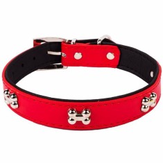 Zgarda Caine de Piele 35x1.5cm foto