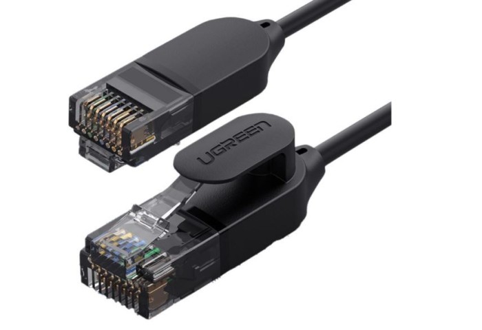 PATCH CORD UTP Ugreen Cat6A, &quot;NW122&quot; fire din cupru OD2.8, viteza maxima 10 Gbps, 10m, negru &quot;70656&quot; (timbru verde 0.18 lei) - 6957303876563