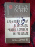 N3 Geometrie plana si in spatiu pentru admitere la facultate