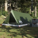 VidaXL Cort de camping pentru 2 persoane, verde măsliniu, impermeabil