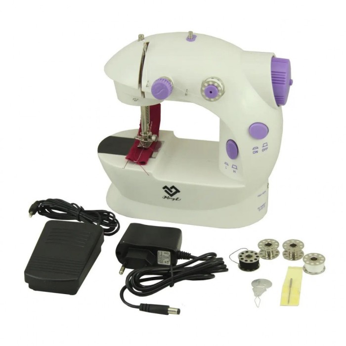 Mini masina de cusut electrica cu 2 viteze, portabila pentru uz casnic