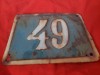 Numar vechi tabla,numar vechi in relief pentru poarta-imobil,casa numarul 49