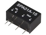 Convertor DC/DC 1W MEAN WELL 9-18VDC la 15VDC SIP6