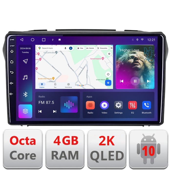 Navigatie Suzuki Alto 2009-2016 Android ecran Qled 2K Octa core 4+32 KIT-alto+EDT-E409-2K CarStore Technology
