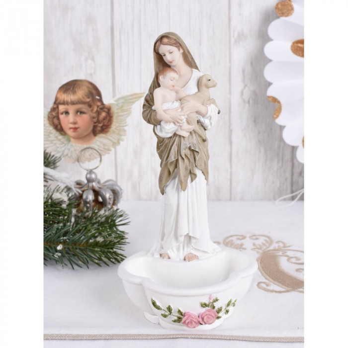 Statueta din ceramica cu Fecioara Maria cu Pruncul WU76831AA