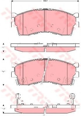 Set placute frana,frana disc KIA SHUMA II (FB) (2001 - 2004) TRW GDB3285 foto