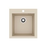Chiuveta bucatarie Alveus Pure-G 20, Algranit, 1 cuva, 480 x 515 mm, Ivory A20, montare pe blat, sifon inclus