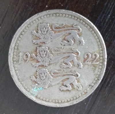 Moneda Estonia - 5 Marka 1922 foto