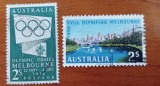 COLONII-BRITAN.-AUSTRALIA-1956-''OLIMPIADA MELBURN''-lot 2val.-STAMPILATE-Vezi-Scan