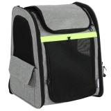 PawHut Cutie transport extensibilă pentru c&acirc;ini cu 5 buzunare și bandă reflectorizantă pentru c&acirc;ini p&acirc;nă la 10 kg 33,5x28x42cm Hellgrau | Aosom Romani