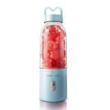 Blender Portabil USB 400ml, 4 Lame Inox, 4000mAh, Smoothie, Shake, Bauturi, Albastru